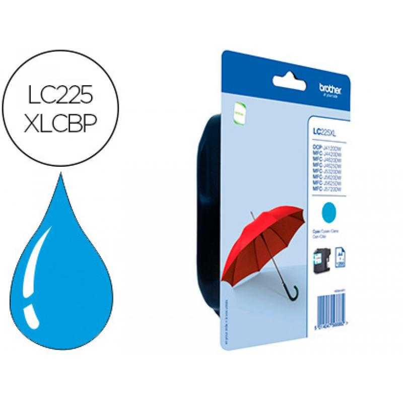 Ink-jet brother lc-225xlcbp mfc-j 4420 dw / mfc-j 5620 dw cian alta capacidad 1200 pag