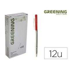 Bolígrafo greening rojo retráctil