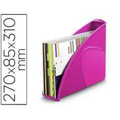 Revistero cep plástico uso vertical / horizontal rosa 85x270x310 mm