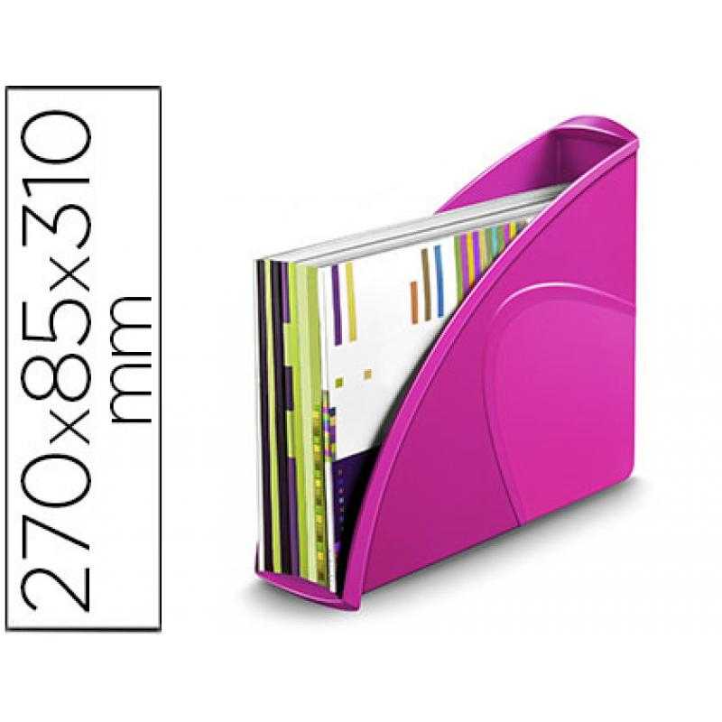 Revistero cep plástico uso vertical / horizontal rosa 85x270x310 mm