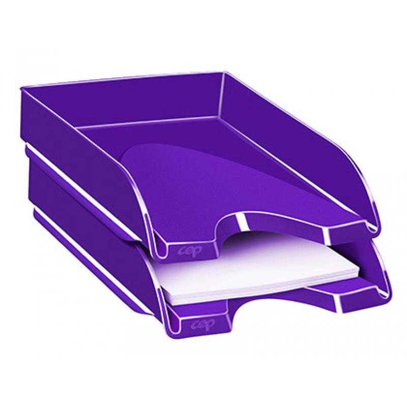 Bandeja sobremesa cep plástico violeta 257x348x66 mm
