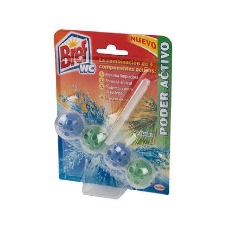 Desinfectante y ambientador de inodoro bref wc poder activo natural 51 g