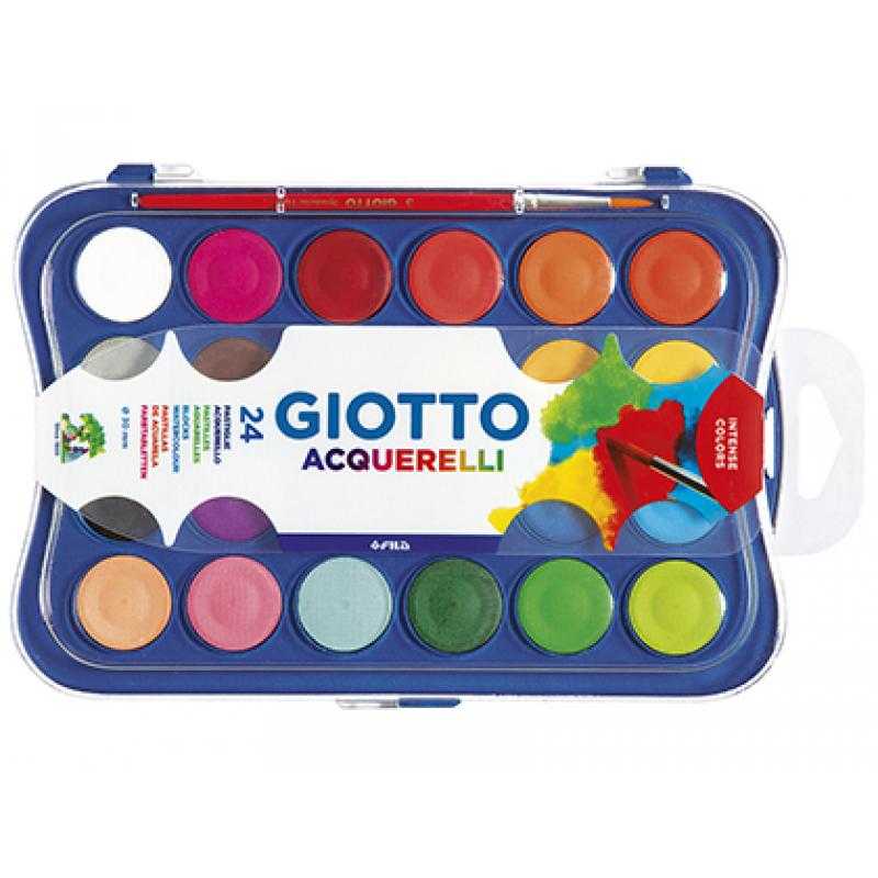 Acuarela giotto 24 colores estuche de plástico