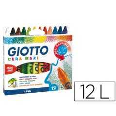 Lápices cera giotto maxi caja de 12 colores