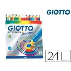 Lápices de colores giotto stilnovo acuarelables caja de 24 colores