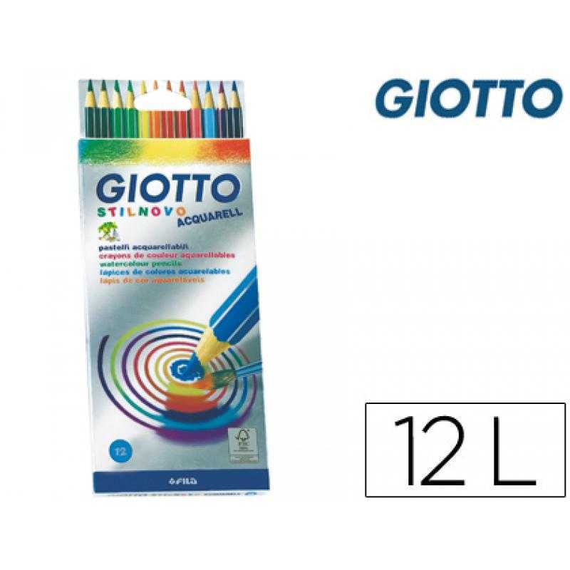 Lápices de colores giotto stilnovo acuarelables caja de 12 colores