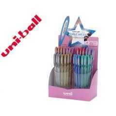 Bolígrafo uni ball um-120 signo 0,7 mm tinta gel expositor de 48 colores metalizados