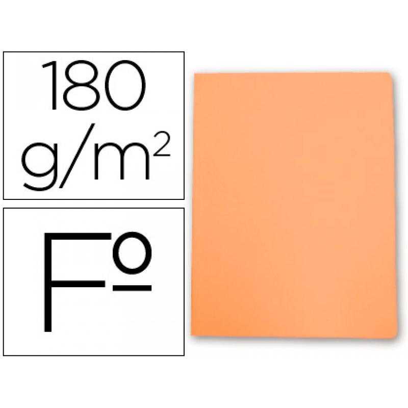 Subcarpeta cartulina gio folio naranja pastel 180 g/m2
