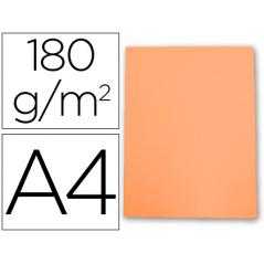 Subcarpeta cartulina gio din a4 naranja pastel 180 g/m2