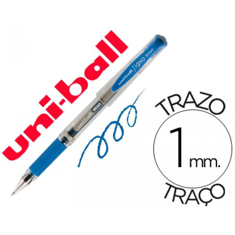 Bolígrafo uni-ball um-153 signo broad azul 1 mm tinta gel