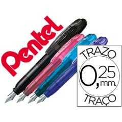 Pluma pentel mini tradio colores surtidos negro rosa azul y violeta
