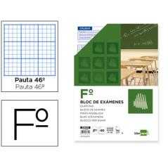 Bloc exámenes liderpapel folio 40 h. 60 gr. rayado nº 46