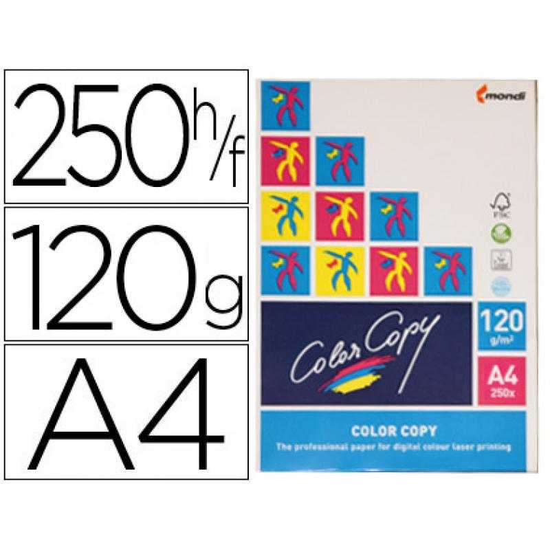 Papel fotocopiadora color copy din a4 120 gramos paquete de 250 hojas
