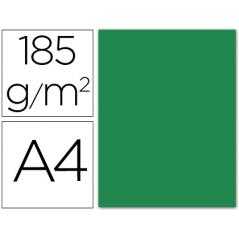 Cartulina guarro din a4 verde amazona 185 gr paquete 50 h