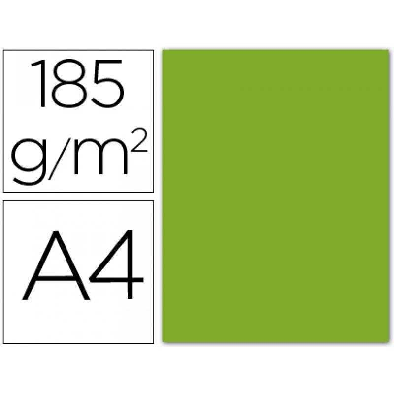 Cartulina guarro din a4 verde manzana 185 gr paquete 50 h