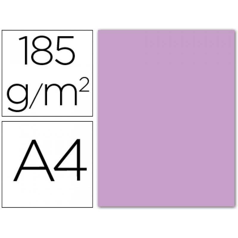Cartulina guarro din a4 lila 185 gr paquete 50 h