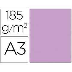 Cartulina guarro din a3 lila 185 gr paquete 50 h