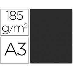 Cartulina guarro din a3 negro 185 gr paquete 50 h