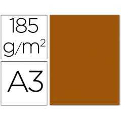 Cartulina guarro din a3 marron chocolate 185 gr paquete 50 h