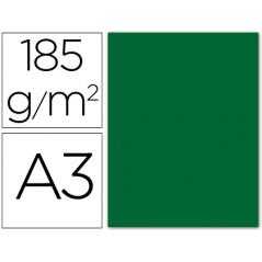 Cartulina guarro din a3 verde abeto 185 gr paquete 50 h