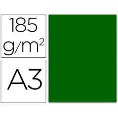 Cartulina guarro din a3 verde billar 185 gr paquete 50 h