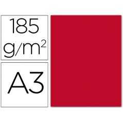 Cartulina guarro din a3 rojo 185 gr paquete 50 h