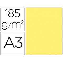 Cartulina guarro din a3 amarillo 185 gr paquete 50 h