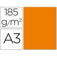 Cartulina guarro din a3 naranja 185 gr paquete 50 h