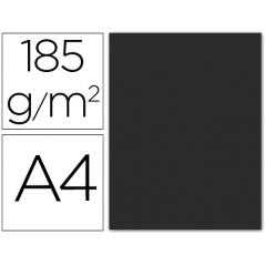 Cartulina guarro din a4 negro 185 gr paquete 50 h