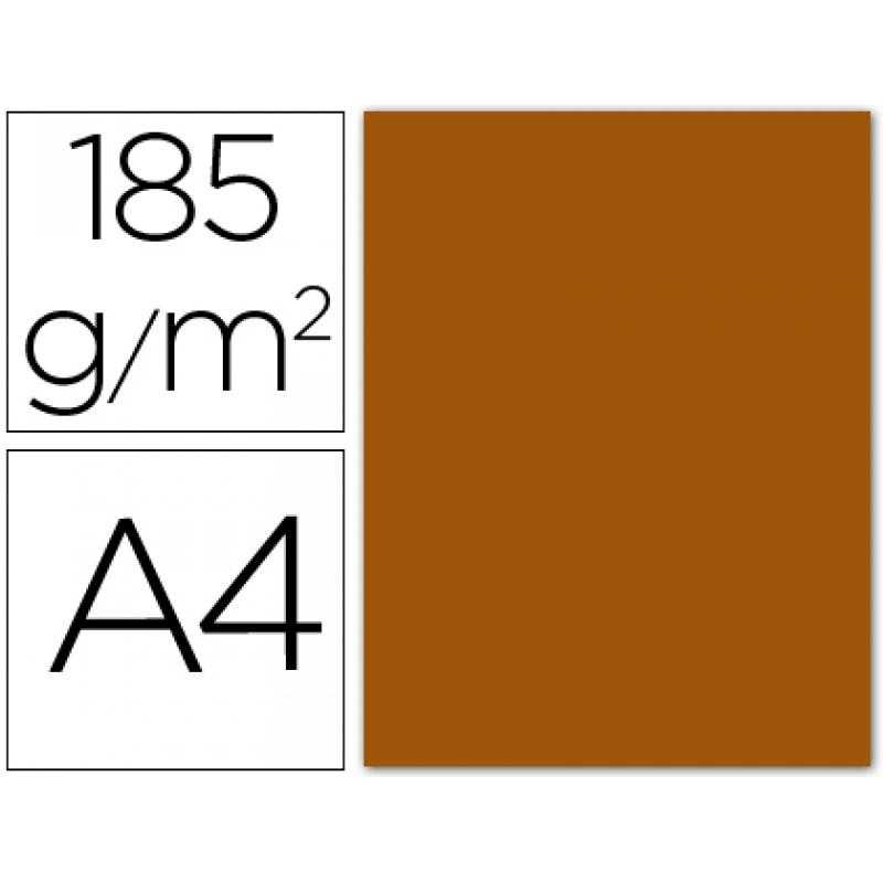 Cartulina guarro din a4 marron chocolate 185 gr paquete 50 h