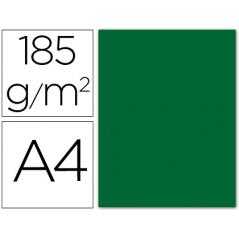 Cartulina guarro din a4 verde abeto 185 gr paquete 50 h