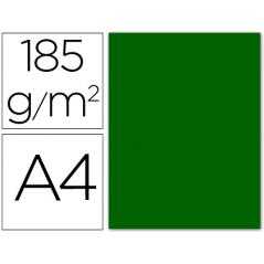 Cartulina guarro din a4 verde billar 185 gr paquete 50 h