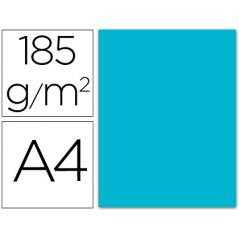 Cartulina guarro din a4 azul turquesa 185 gr paquete 50 h