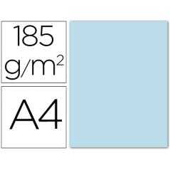 Cartulina guarro din a4 azul cielo 185 gr paquete 50 h