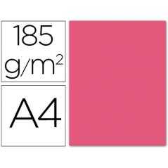 Cartulina guarro din a4 fucsia 185 gr paquete 50 h