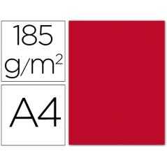 Cartulina guarro din a4 rojo 185 gr paquete 50 h