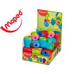 Sacapuntas plástico maped boogy 1 uso con depósito colores surtidos