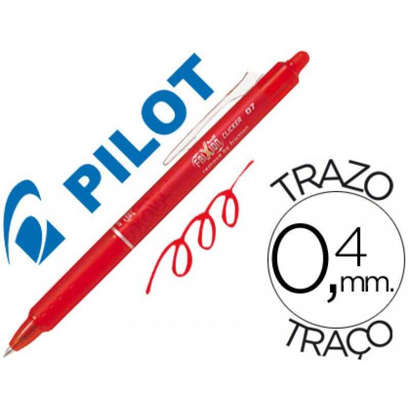 Bolígrafo pilot frixion clicker borrable 0,7 mm color rojo
