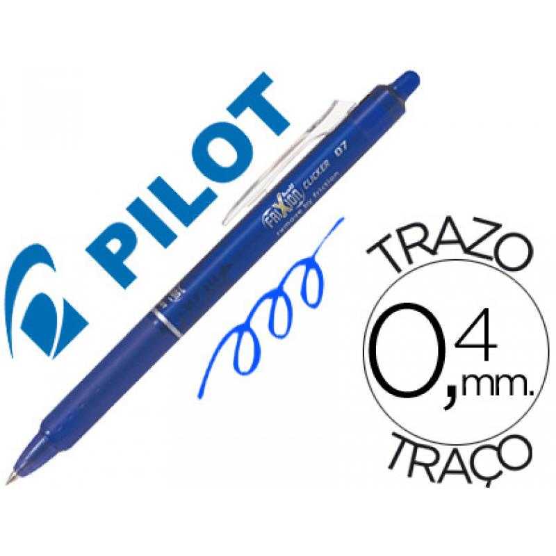 Bolígrafo pilot frixion clicker borrable 0,7 mm color azul