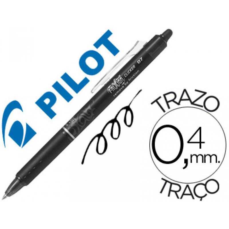 Bolígrafo pilot frixion clicker borrable 0,7 mm color negro