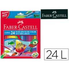 Lápices de colores faber-castell acuarelables c/ 24 surtidos