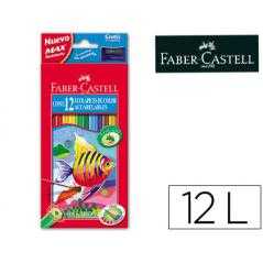 Lápices de colores faber-castell acuarelables c/ 12 surtidos