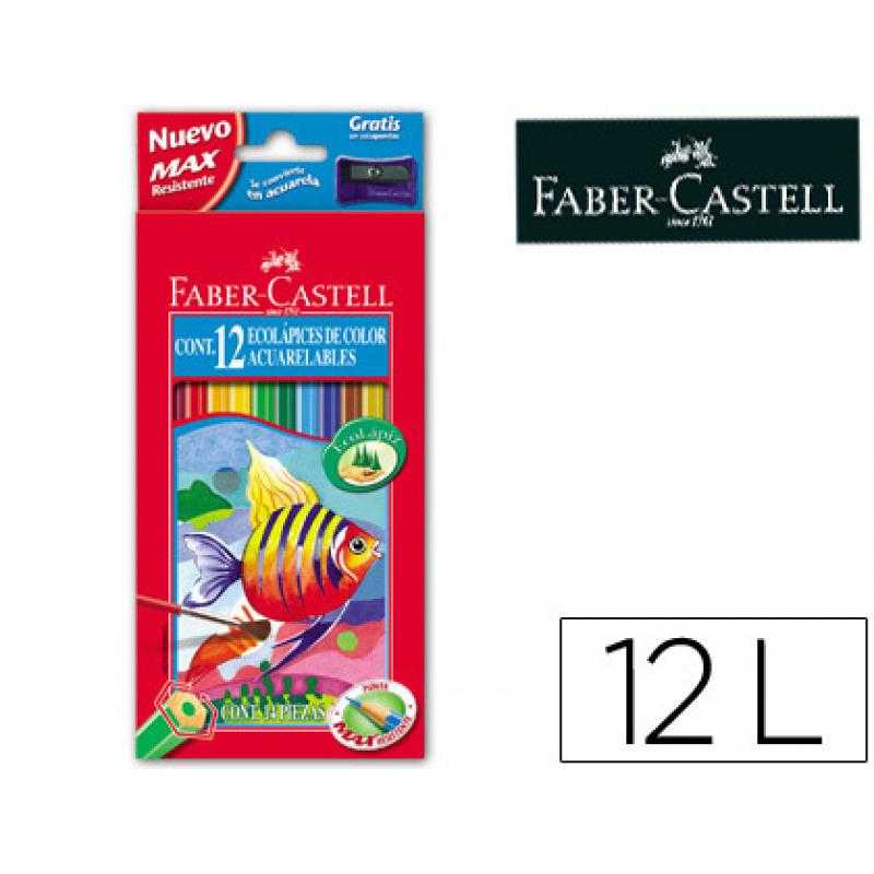 Lápices de colores faber-castell acuarelables c/ 12 surtidos