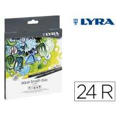 Rotulador lyra aqua brush dúo caja de 24 colores