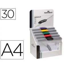 Carpeta swingclip dossier pinza lateral y giratoria din a4 capacidad 30h colores surtidos