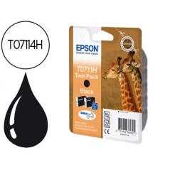 Ink-jet epson t0711h doble pack d120 sx205 215 218 405 415 515w 600fw 610fw