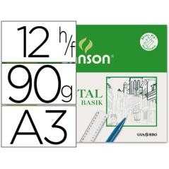 Papel vegetal guarro din a3 90 gr minipack de 12 hojas