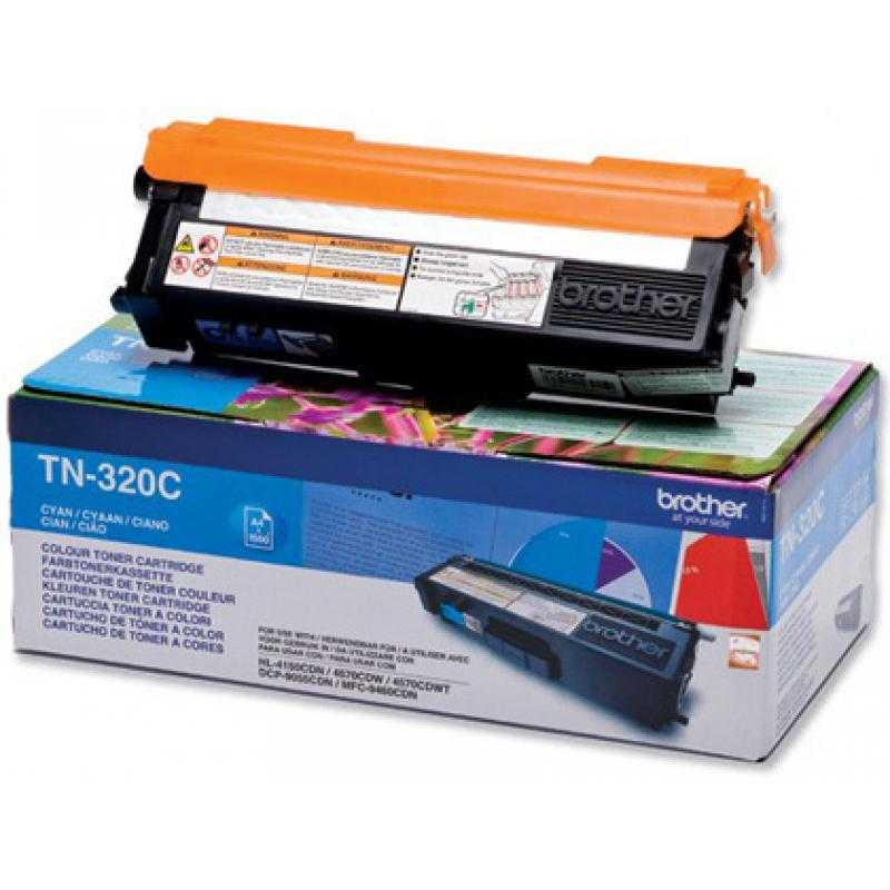 Tóner brother tn-320c cian -1,500pag- hl-4140cn hl-4150cdn hl-4570cdw dcp-9055cdn dcp-9270cdw