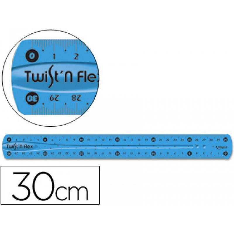 Regla maped plástico flexible de 30 cm colores surtidos