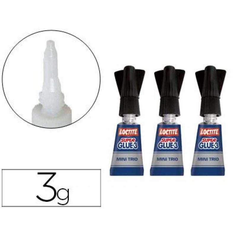 Pegamento loctite super glue -3 1g blistes mini trio